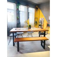 Novara Masif Ahşap Masa & Bank