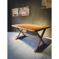 Masif Ahşap Ayaklı Masa