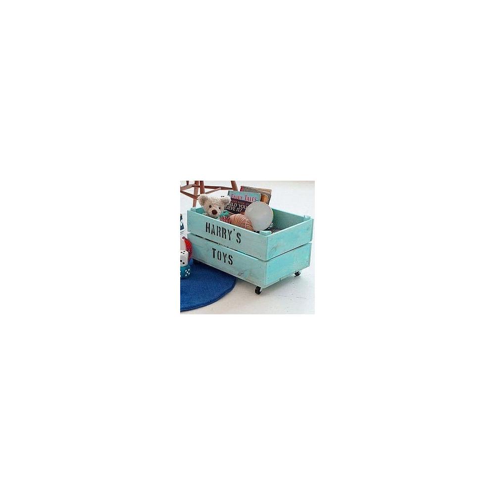 Toy box with named green