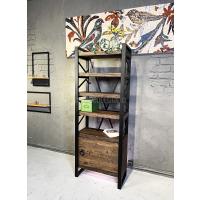 Library with Rustic Cabinet