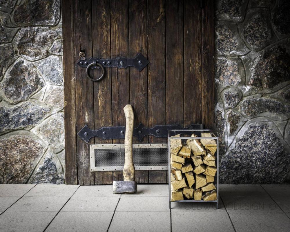 Mini metal woodshed