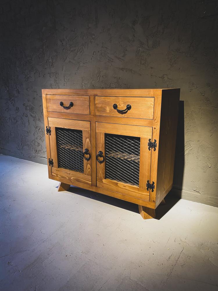 Rustic Wire Cage Cabinet