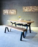 Evora Masif Ahşap Masa & Bank / 170x90